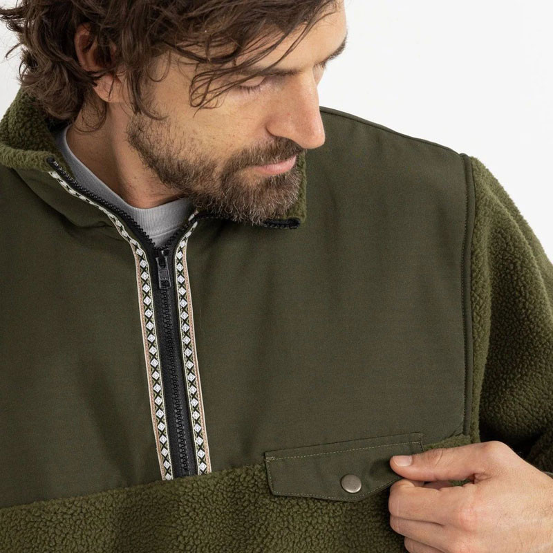 Sudadera Rhythm: Pfeiffer Sherpa Fleece (Olive)