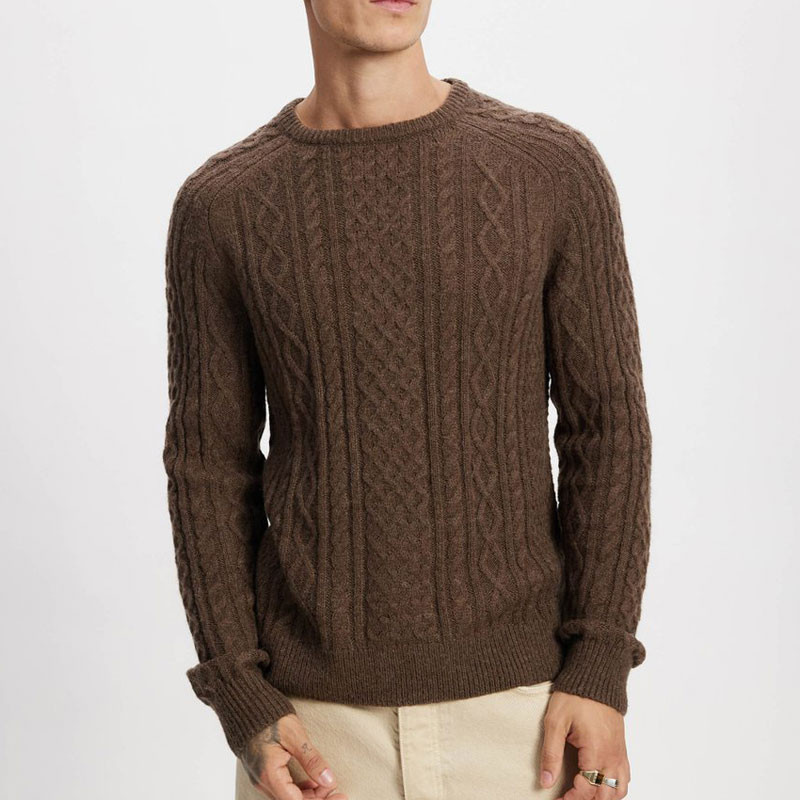 Jersey Rhythm: Mohair Fishermans Knit (Chocolate)