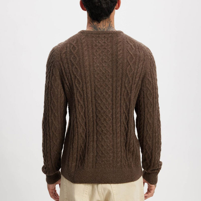 Jersey Rhythm: Mohair Fishermans Knit (Chocolate)