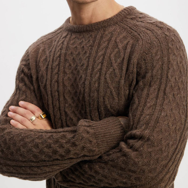 Jersey Rhythm: Mohair Fishermans Knit (Chocolate)