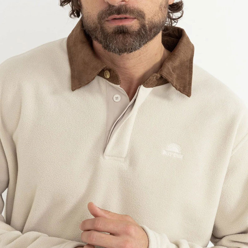 Sudadera Rhythm: Awake Polar Fleece Polo (Natural)