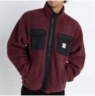 Chaqueta Rhythm: Sherpa Zip Thru Fleece (Oxblood)