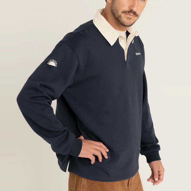Polo Rhythm: Vintage Rugby LS Polo (Indigo)