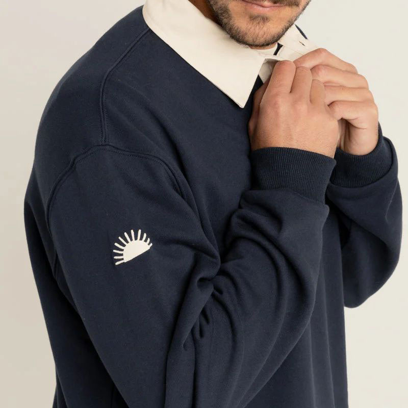 Polo Rhythm: Vintage Rugby LS Polo (Indigo)