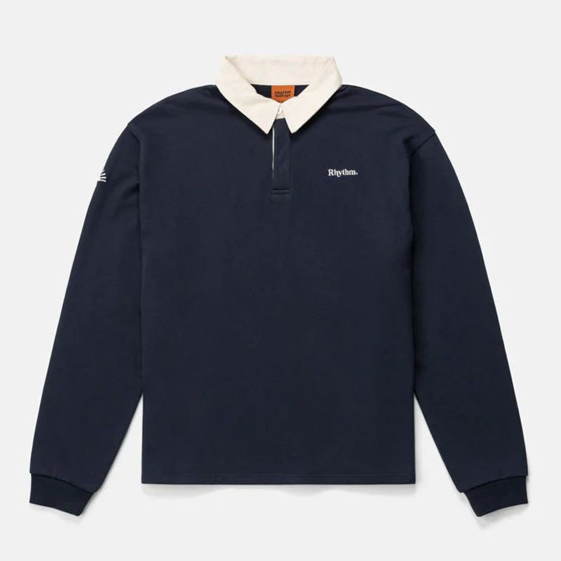 Polo Rhythm: Vintage Rugby LS Polo (Indigo)
