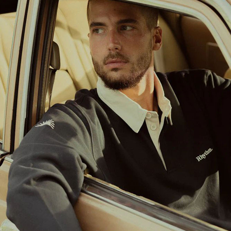Polo Rhythm: Vintage Rugby LS Polo (Indigo)