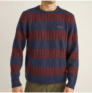 Jersey Rhythm: Pablo Mohair Stripe Knit (Mahogany)