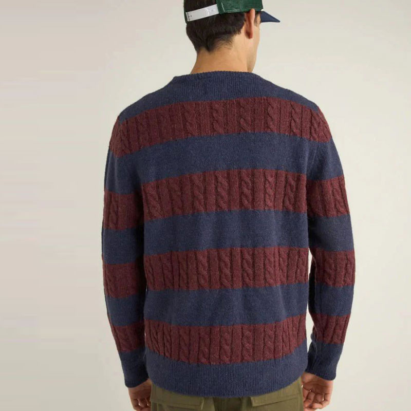 Jersey Rhythm: Pablo Mohair Stripe Knit (Mahogany)