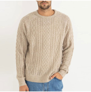 Jersey Rhythm: Mohair Fishermans Knit (Oatmeal)