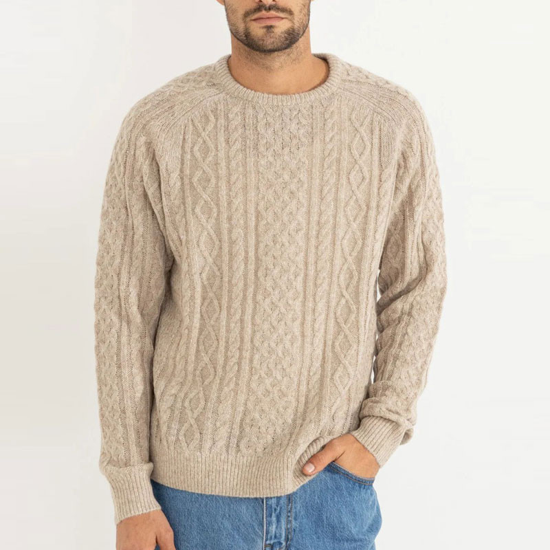 Jersey Rhythm: Mohair Fishermans Knit (Oatmeal)