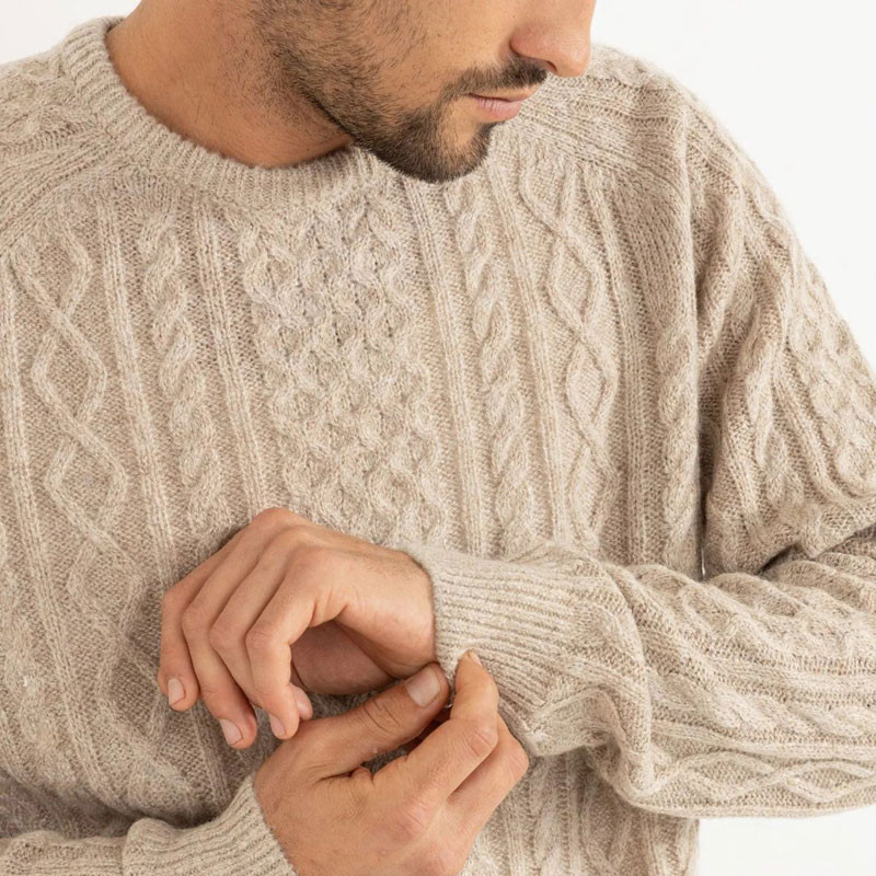 Jersey Rhythm: Mohair Fishermans Knit (Oatmeal)