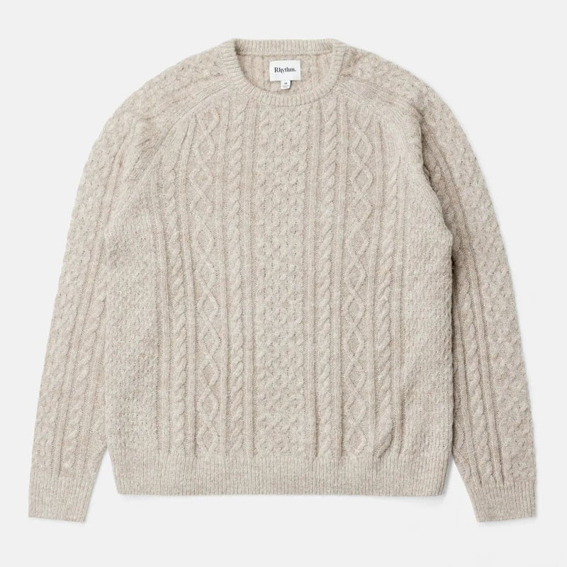 Jersey Rhythm: Mohair Fishermans Knit (Oatmeal)