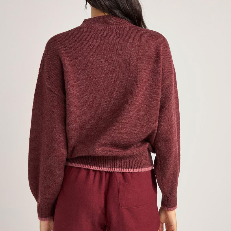 Jersey Rhythm: Juliet Floral Jumper (Burgundy)