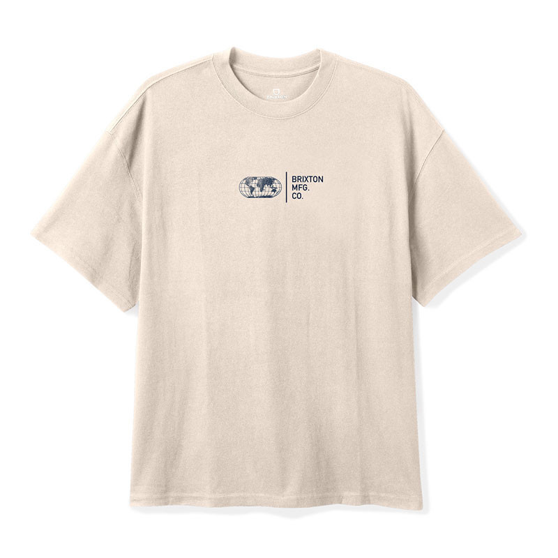 Camiseta Brixton: Globe Hw Relaxed Tee (Cream Classic Wash)