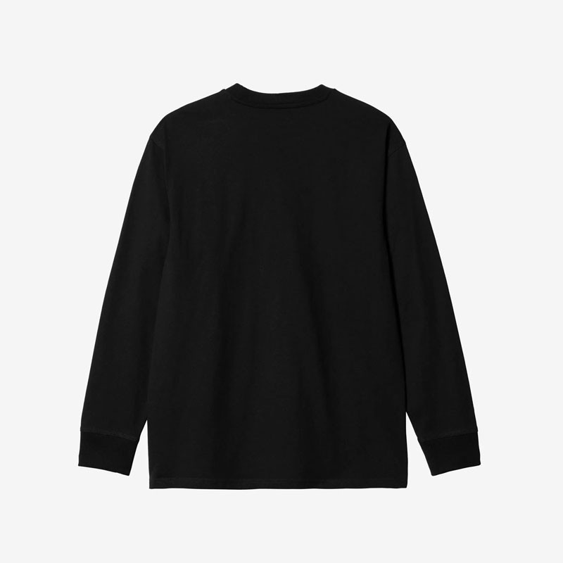Camiseta Carhartt WIP: LS American Script T Shirt (Black)