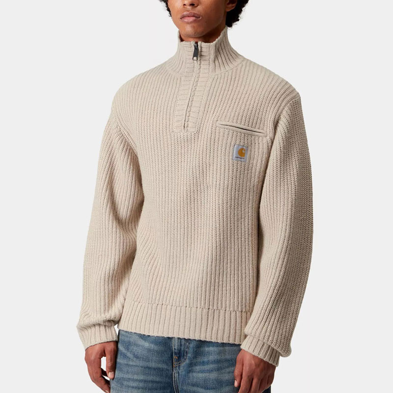 Jersey Carhartt WIP: Detroit Half Zip Sweater (Fleur De Sel)