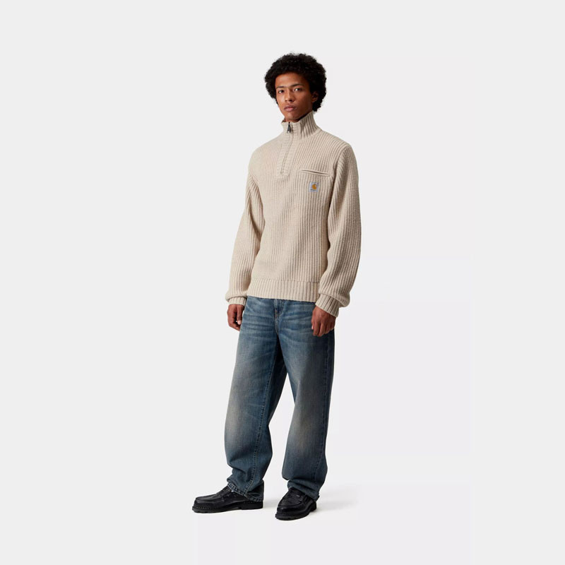 Jersey Carhartt WIP: Detroit Half Zip Sweater (Fleur De Sel)