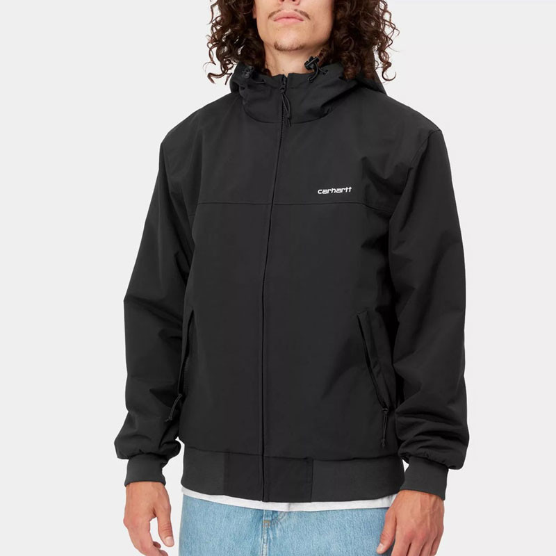 Chaqueta Carhartt WIP: Hooded Sail Jacket (Black White)