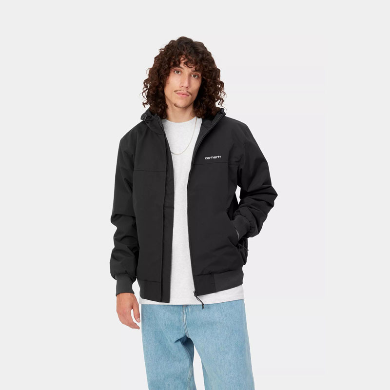 Chaqueta Carhartt WIP: Hooded Sail Jacket (Black White)
