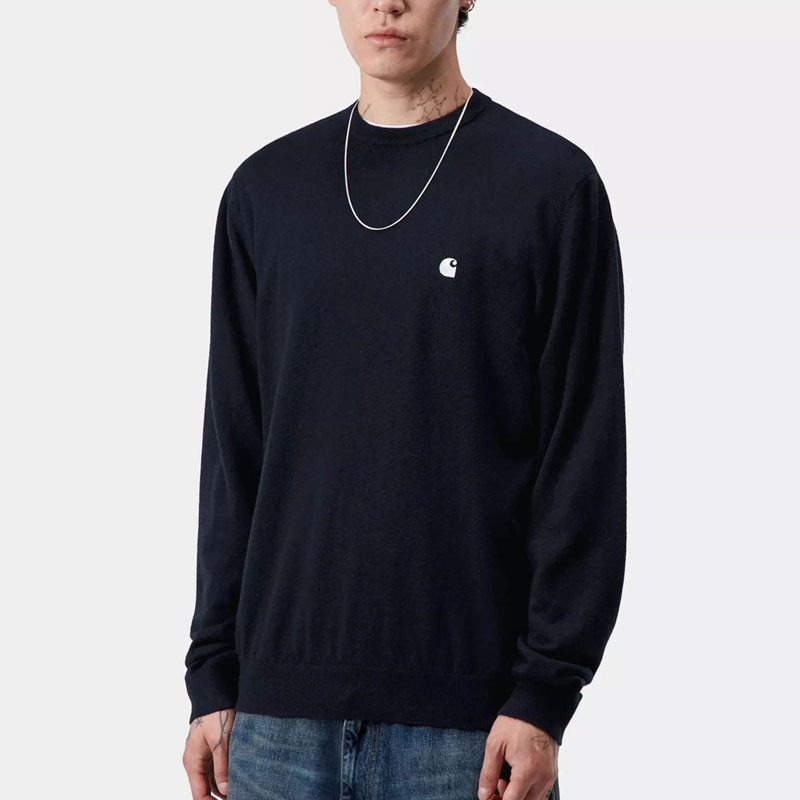 Jersey Carhartt WIP: Madison Sweater (Dark Navy Wax)