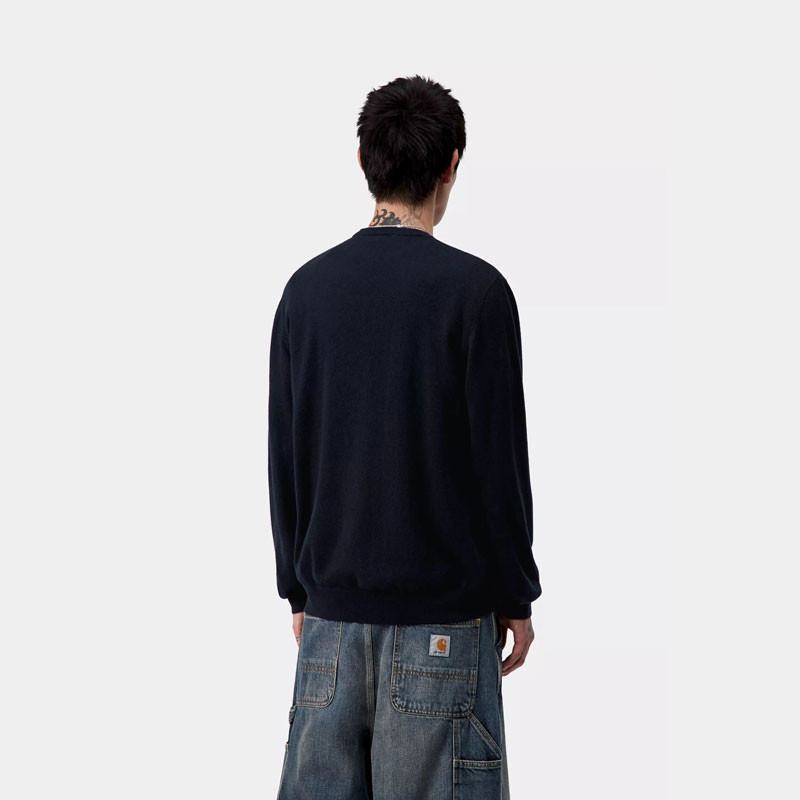 Jersey Carhartt WIP: Madison Sweater (Dark Navy Wax)