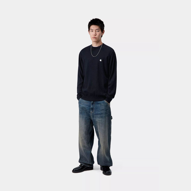 Jersey Carhartt WIP: Madison Sweater (Dark Navy Wax)