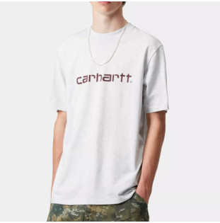 Camiseta Carhartt WIP: SS Script T Shirt (Ash Heather Rondo)