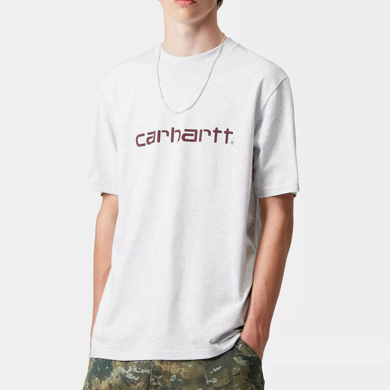 Camiseta Carhartt WIP: SS Script T Shirt (Ash Heather Rondo)