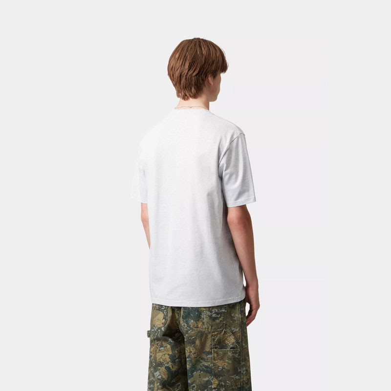 Camiseta Carhartt WIP: SS Script T Shirt (Ash Heather Rondo)