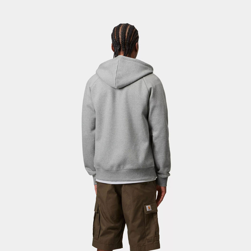 Sudadera Carhartt WIP: Hooded Chase Jacket (Grey Heather Gold)