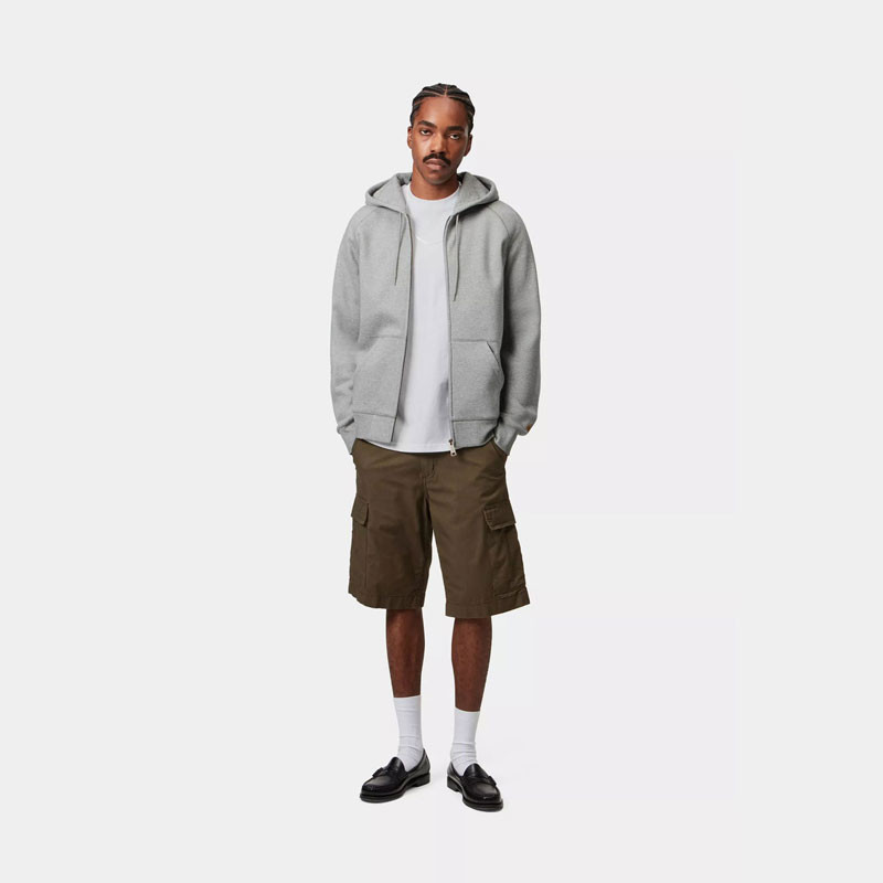 Sudadera Carhartt WIP: Hooded Chase Jacket (Grey Heather Gold)