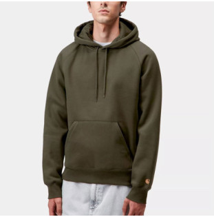Sudadera Carhartt WIP: Hooded Chase Sweat (Olive Gold)