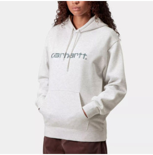 Sudadera Carhartt WIP: W Hooded Carhartt Sweat (Ash Hea Citadel)