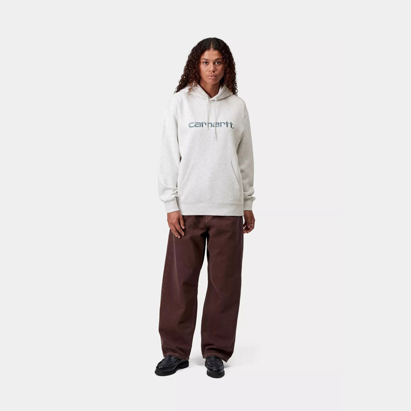 Sudadera Carhartt WIP: W Hooded Carhartt Sweat (Ash Hea Citadel)