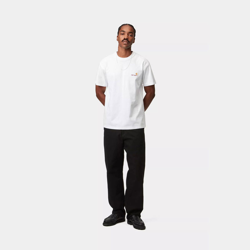 Camiseta Carhartt WIP: SS American Script T Shirt (White)