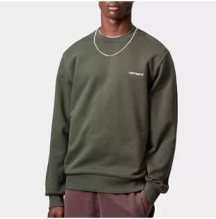 Sudadera Carhartt WIP: Script Embroidery Sweat (Opuntia White)