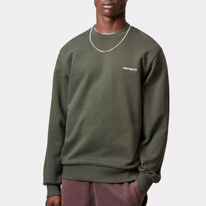 Sudadera Carhartt WIP: Script Embroidery Sweat (Opuntia White)