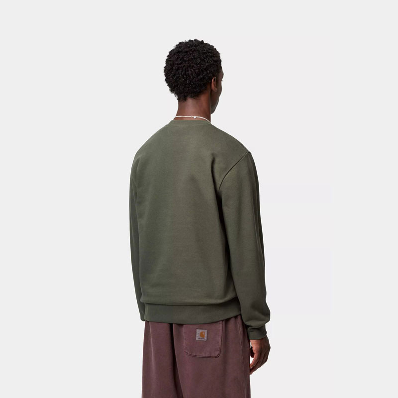 Sudadera Carhartt WIP: Script Embroidery Sweat (Opuntia White)