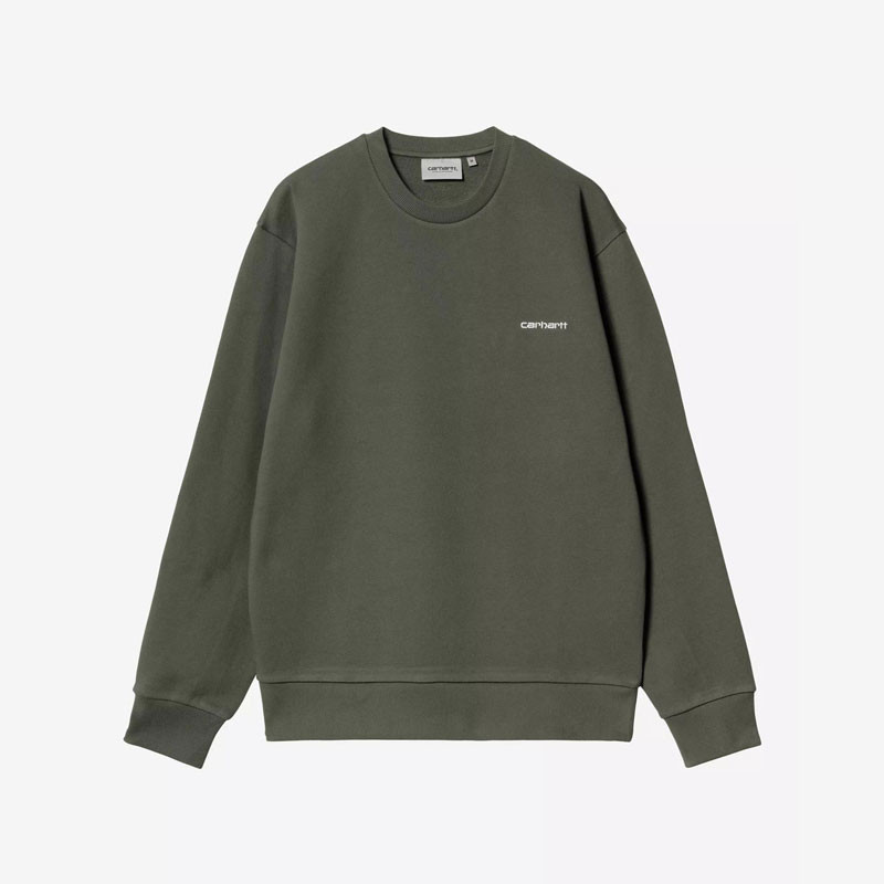Sudadera Carhartt WIP: Script Embroidery Sweat (Opuntia White)