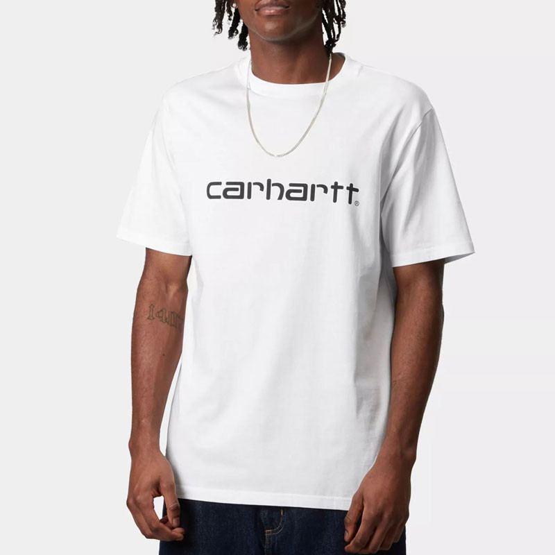 Camiseta Carhartt WIP: SS Script T Shirt (White Black)