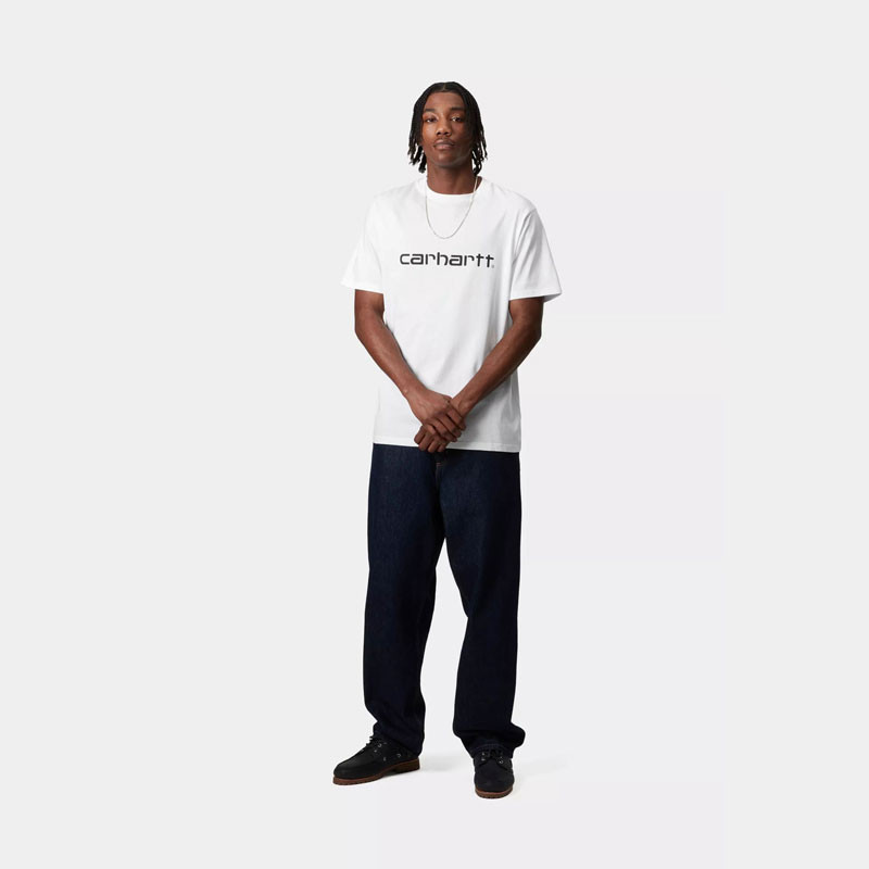 Camiseta Carhartt WIP: SS Script T Shirt (White Black)