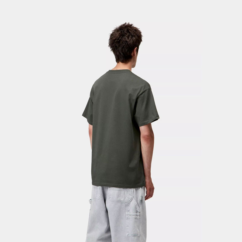 Camiseta Carhartt WIP: SS Script Embroidery T Shirt (Opuntia Wht)