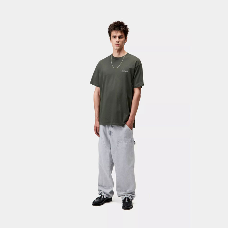 Camiseta Carhartt WIP: SS Script Embroidery T Shirt (Opuntia Wht)