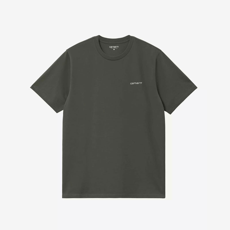 Camiseta Carhartt WIP: SS Script Embroidery T Shirt (Opuntia Wht)