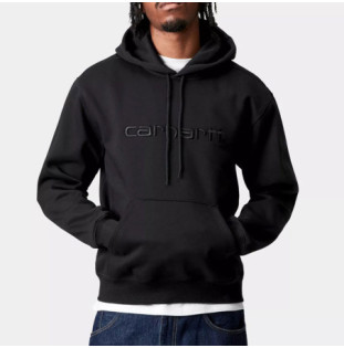 Sudadera Carhartt WIP: Hooded Carhartt Sweat (Black Black)