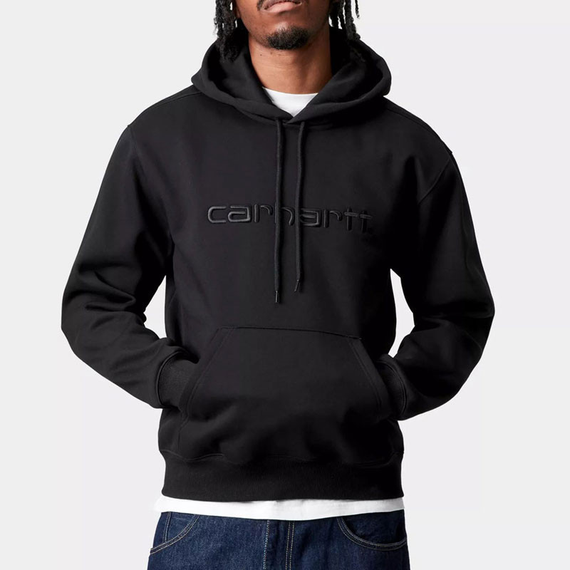 Sudadera Carhartt WIP: Hooded Carhartt Sweat (Black Black)
