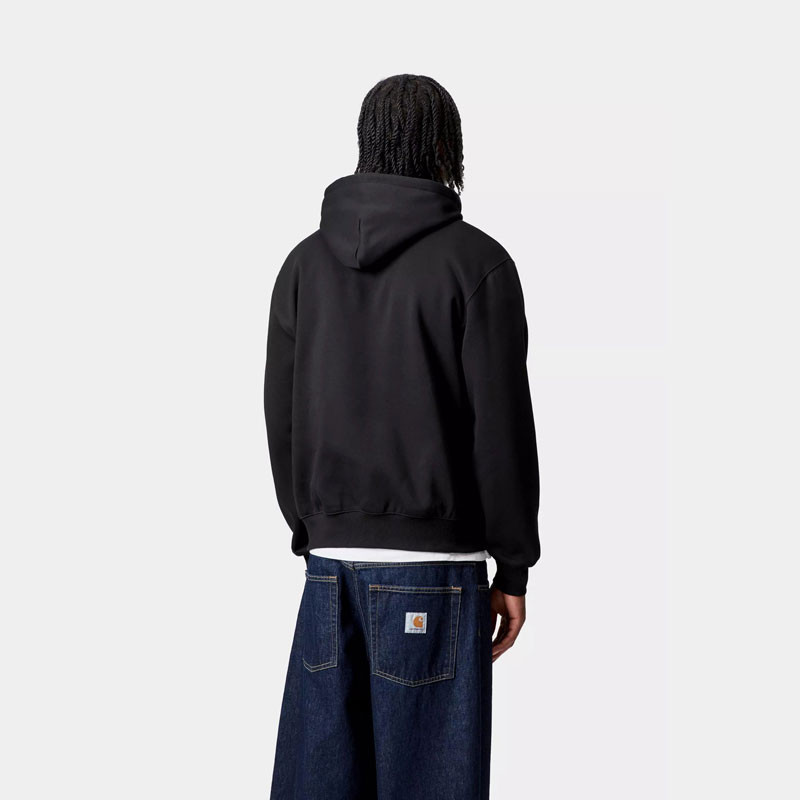 Sudadera Carhartt WIP: Hooded Carhartt Sweat (Black Black)