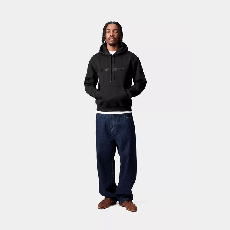 Sudadera Carhartt WIP: Hooded Carhartt Sweat (Black Black)
