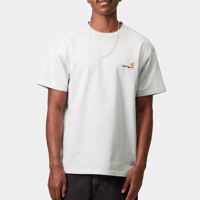 Camiseta Carhartt WIP: SS American Script T Shirt (Ash Heather)
