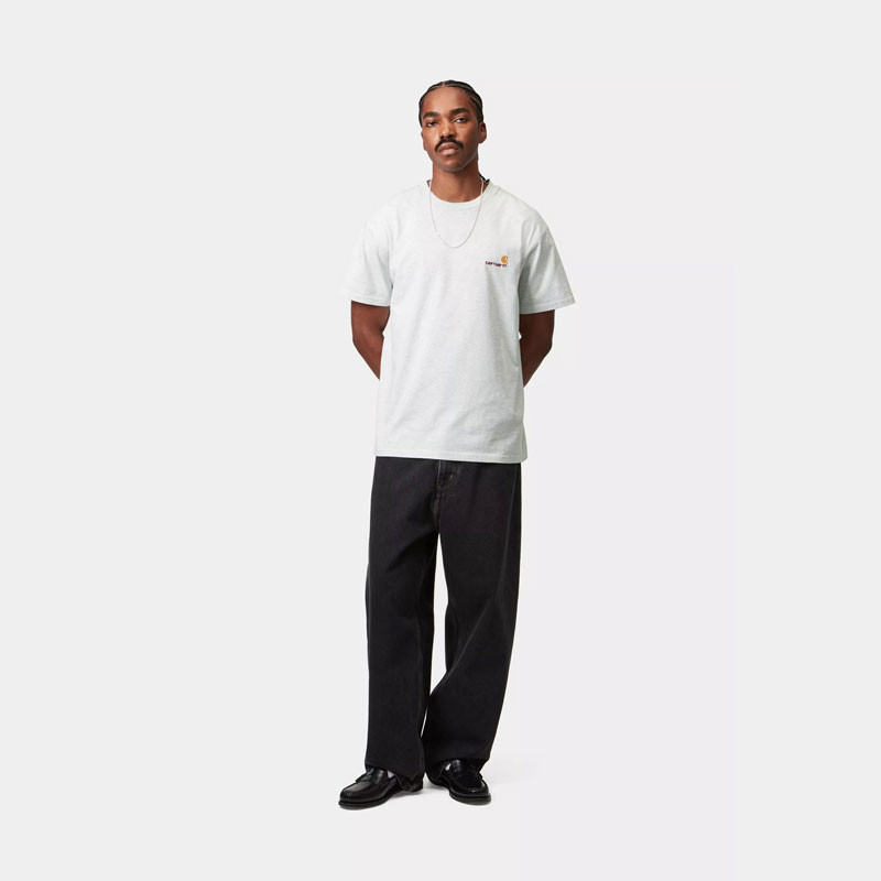 Camiseta Carhartt WIP: SS American Script T Shirt (Ash Heather)